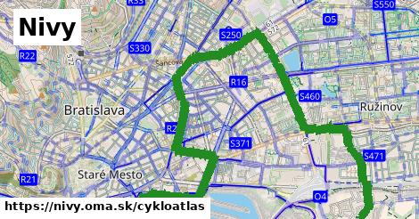ikona Nivy: 34 km trás cykloatlas v nivy