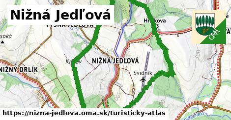 ikona Nižná Jedľová: 16 km trás turisticky-atlas v nizna-jedlova