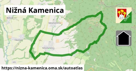 ikona Mapa autoatlas v nizna-kamenica