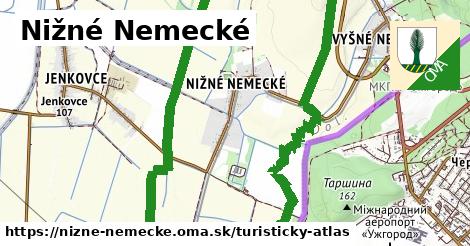 ikona Nižné Nemecké: 4,1 km trás turisticky-atlas v nizne-nemecke