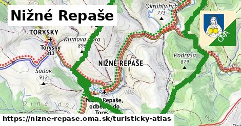 ikona Nižné Repaše: 0 m trás turisticky-atlas v nizne-repase