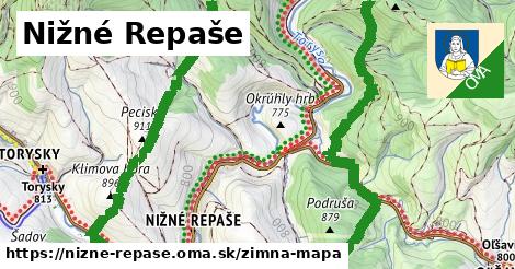 ikona Nižné Repaše: 0 m trás zimna-mapa v nizne-repase