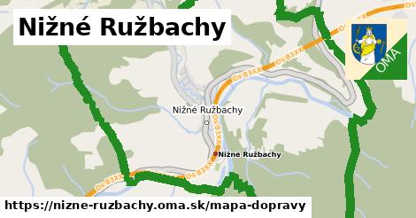 ikona Nižné Ružbachy: 8,1 km trás mapa-dopravy v nizne-ruzbachy