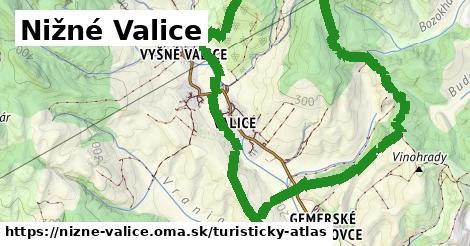 ikona Nižné Valice: 0 m trás turisticky-atlas v nizne-valice