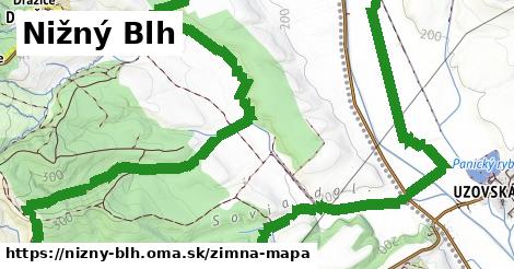 ikona Nižný Blh: 0 m trás zimna-mapa v nizny-blh