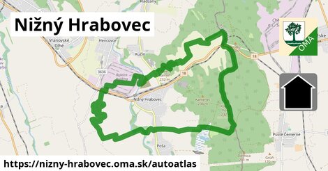 ikona Mapa autoatlas v nizny-hrabovec