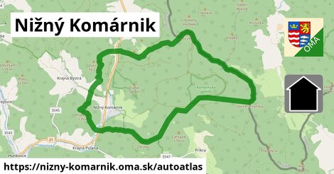 ikona Mapa autoatlas v nizny-komarnik