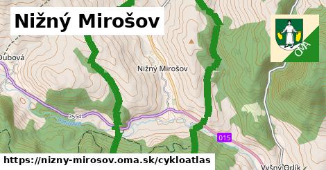 ikona Nižný Mirošov: 1,81 km trás cykloatlas v nizny-mirosov