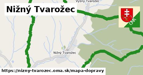 ikona Nižný Tvarožec: 0 m trás mapa-dopravy v nizny-tvarozec