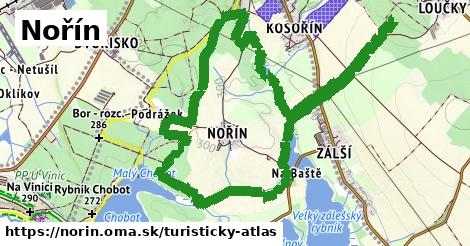 ikona Nořín: 30 m trás turisticky-atlas v norin