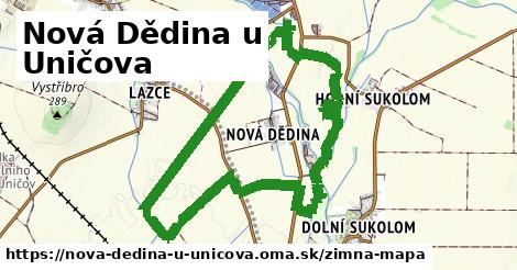 ikona Nová Dědina u Uničova: 0 m trás zimna-mapa v nova-dedina-u-unicova
