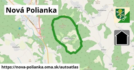 ikona Mapa autoatlas v nova-polianka