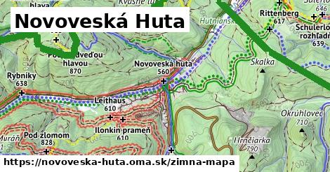 ikona Novoveská Huta: 19 km trás zimna-mapa v novoveska-huta