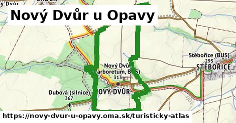 ikona Nový Dvůr u Opavy: 4,0 km trás turisticky-atlas v novy-dvur-u-opavy