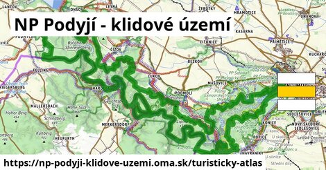 ikona NP Podyjí - klidové území: 81 km trás turisticky-atlas v np-podyji-klidove-uzemi