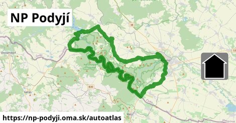 ikona Mapa autoatlas v np-podyji