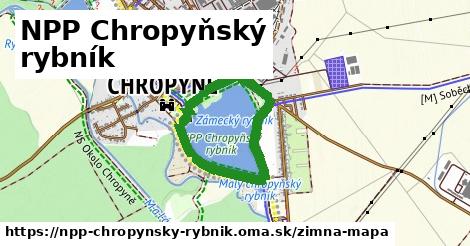 ikona NPP Chropyňský rybník: 0 m trás zimna-mapa v npp-chropynsky-rybnik