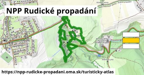 ikona NPP Rudické propadání: 628 m trás turisticky-atlas v npp-rudicke-propadani