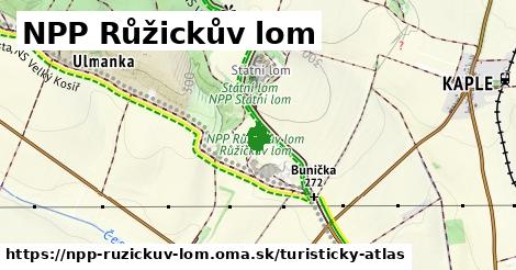 ikona NPP Růžickův lom: 0 m trás turisticky-atlas v npp-ruzickuv-lom