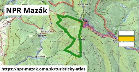 ikona NPR Mazák: 2,1 km trás turisticky-atlas v npr-mazak