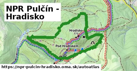 ulice v NPR Pulčín - Hradisko