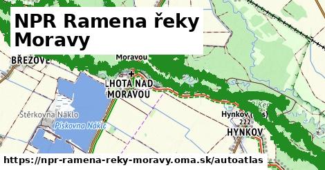 ikona Mapa autoatlas v npr-ramena-reky-moravy