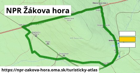 ikona NPR Žákova hora: 5,8 km trás turisticky-atlas v npr-zakova-hora