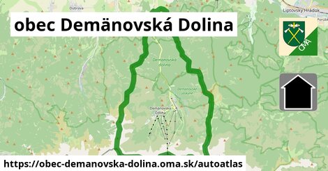 ulice v obec Demänovská Dolina