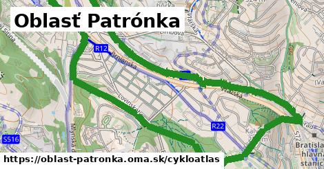 ikona Cyklo cykloatlas v oblast-patronka