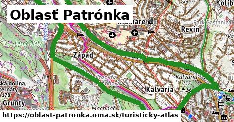 ikona Oblasť Patrónka: 11,9 km trás turisticky-atlas v oblast-patronka