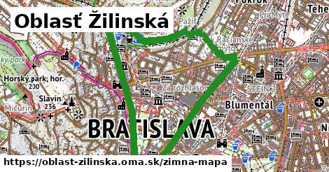ikona Oblasť Žilinská: 0 m trás zimna-mapa v oblast-zilinska