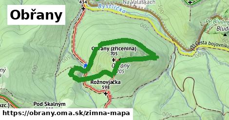 ikona Obřany: 0 m trás zimna-mapa v obrany