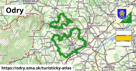 ikona Turistická mapa turisticky-atlas v odry