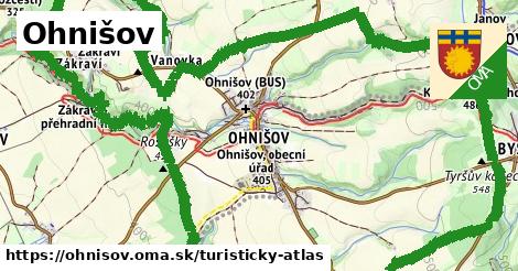 ikona Turistická mapa turisticky-atlas v ohnisov