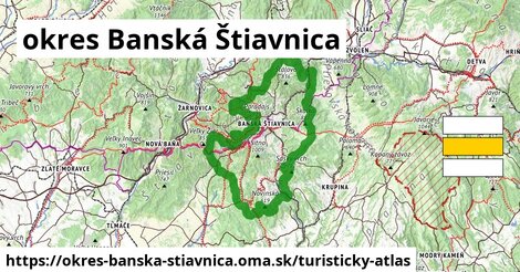 ikona okres Banská Štiavnica: 337 km trás turisticky-atlas v okres-banska-stiavnica