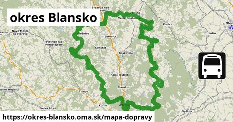 ikona Mapa dopravy mapa-dopravy v okres-blansko