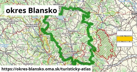 ikona okres Blansko: 756 km trás turisticky-atlas v okres-blansko
