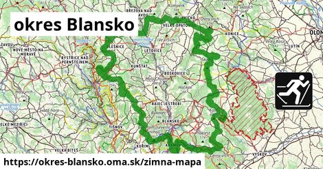 ikona okres Blansko: 63 km trás zimna-mapa v okres-blansko