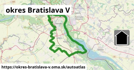 ikona Mapa autoatlas v okres-bratislava-v