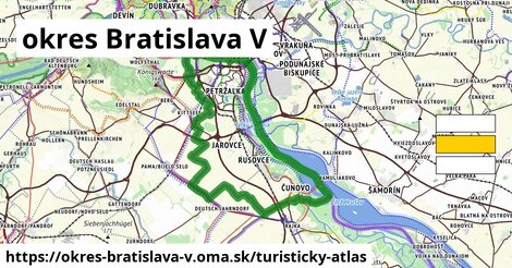 ikona okres Bratislava V: 99 km trás turisticky-atlas v okres-bratislava-v