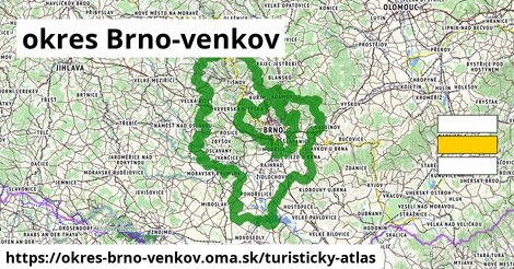 ikona okres Brno-venkov: 1 141 km trás turisticky-atlas v okres-brno-venkov