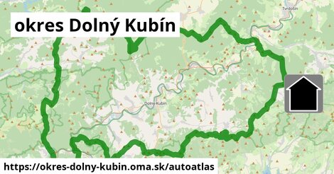 ikona Mapa autoatlas v okres-dolny-kubin