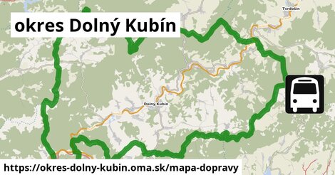 ikona okres Dolný Kubín: 113 km trás mapa-dopravy v okres-dolny-kubin