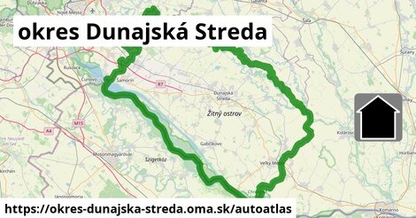 ulice v okres Dunajská Streda