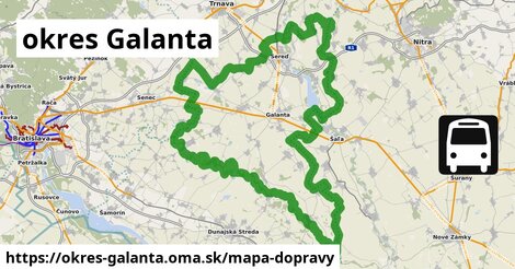 ikona okres Galanta: 762 km trás mapa-dopravy v okres-galanta