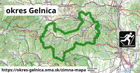 ikona okres Gelnica: 89 km trás zimna-mapa v okres-gelnica