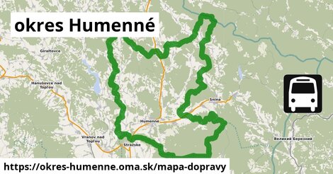 ikona Mapa dopravy mapa-dopravy v okres-humenne