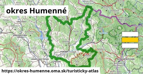 ikona Turistická mapa turisticky-atlas v okres-humenne