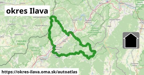 ikona Mapa autoatlas v okres-ilava