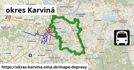 ikona Mapa dopravy mapa-dopravy v okres-karvina